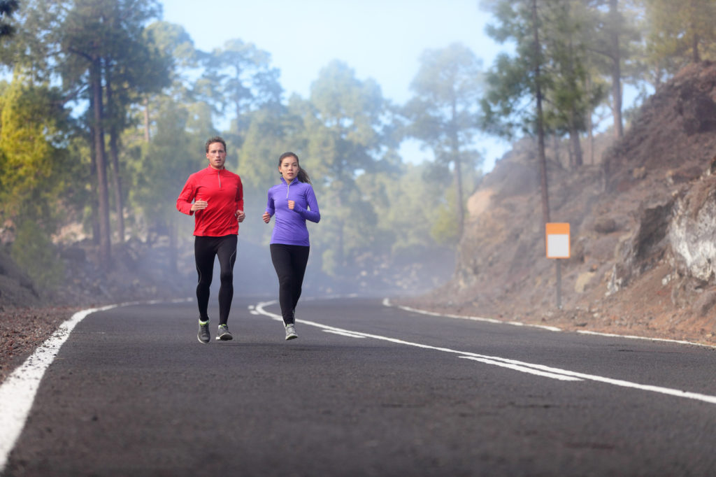 couple doing recovery run on a sunday